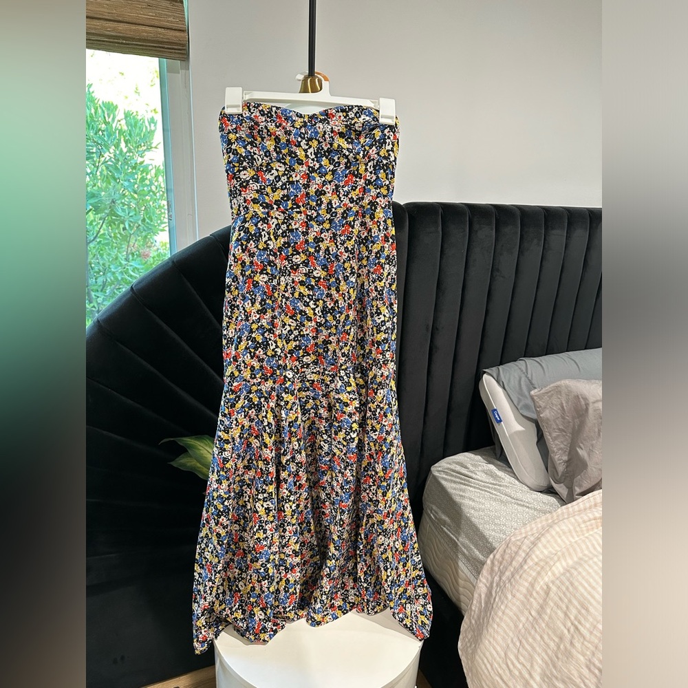 Veronica Beard sweetheart floral drop waist dress